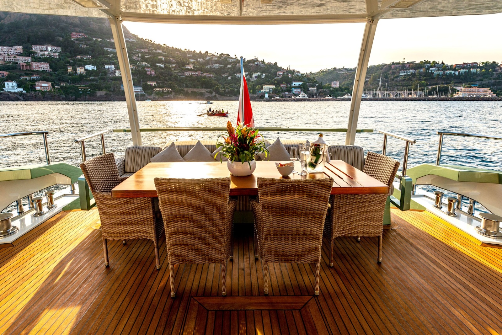 MANATEA aft deck dining